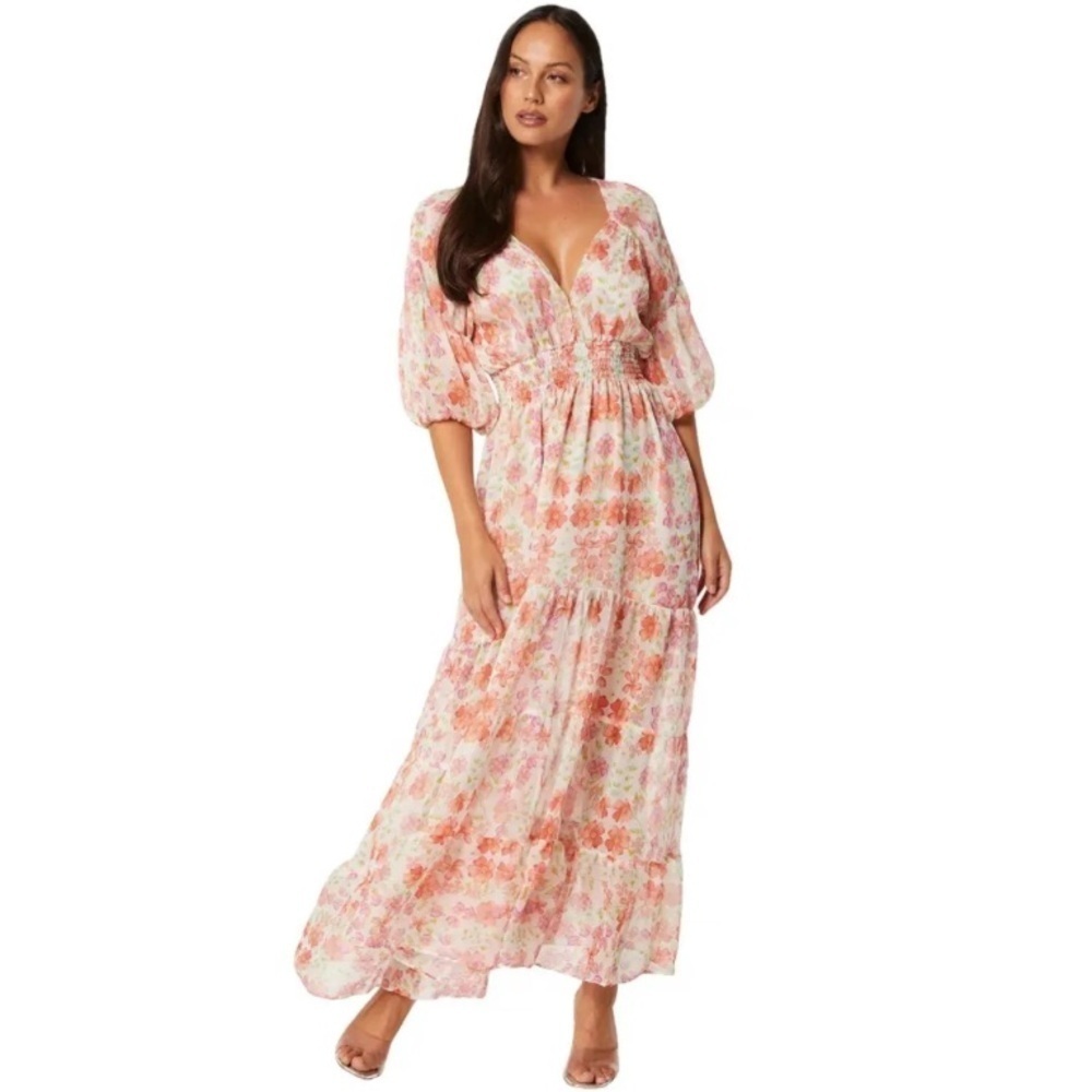 Misa “Pippa” Floral Tiered Maxi Dress Size Medium Excellent Condition! - Picture 3 of 10